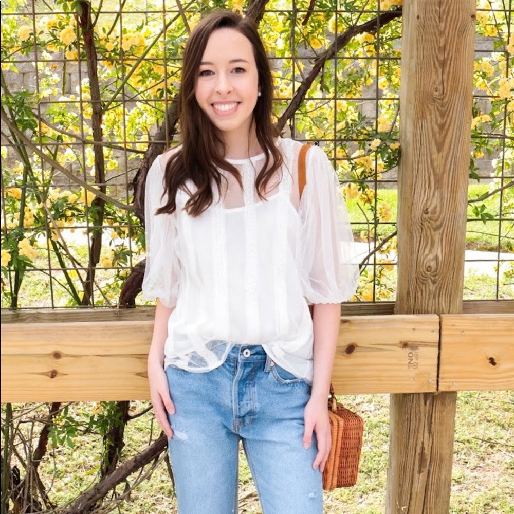 Cream blouse
